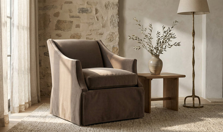 Bernhardt Clayton Fabric Swivel Chair