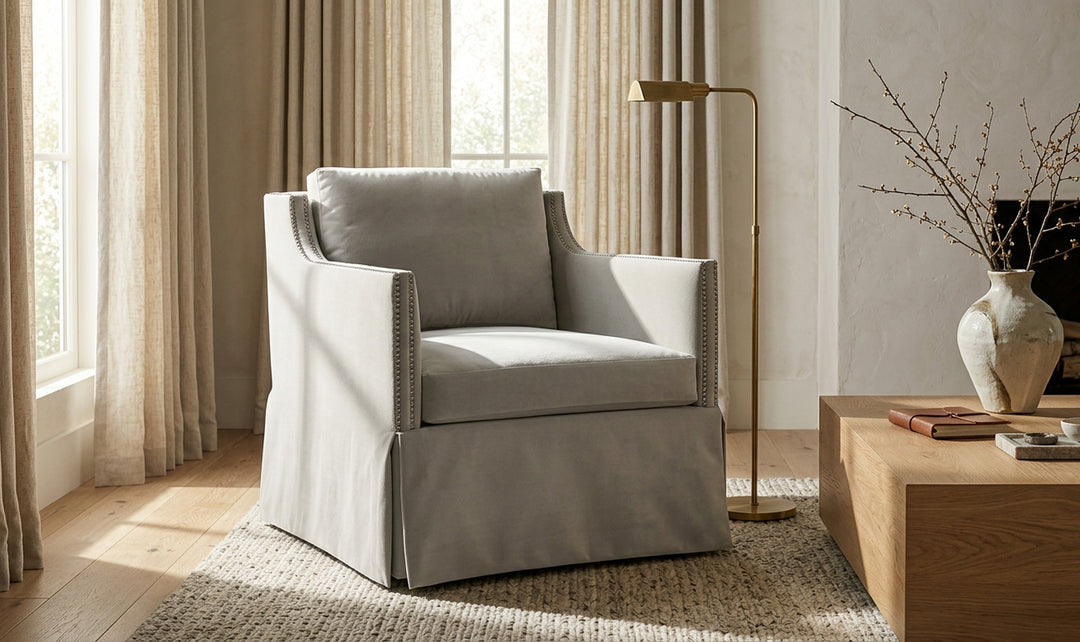 Bernhardt Delaney Fabric Swivel Chair-JenniferFurniture