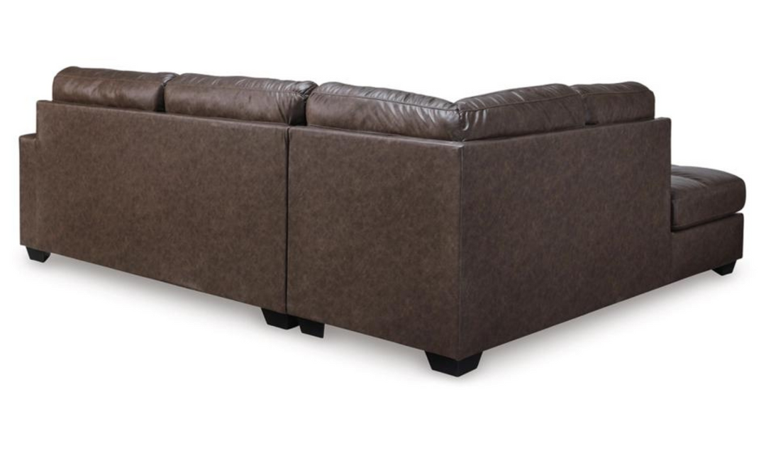 Barlin Mills 2-Piece Sectional with Chaise in Faux Leather