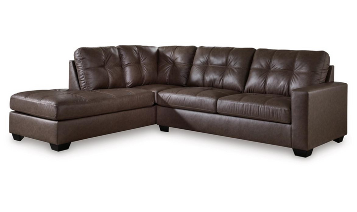 Barlin Mills 2-Piece Sectional with Chaise in Faux Leather