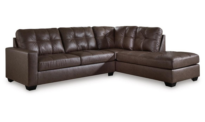 Barlin Mills 2-Piece Sectional with Chaise in Faux Leather
