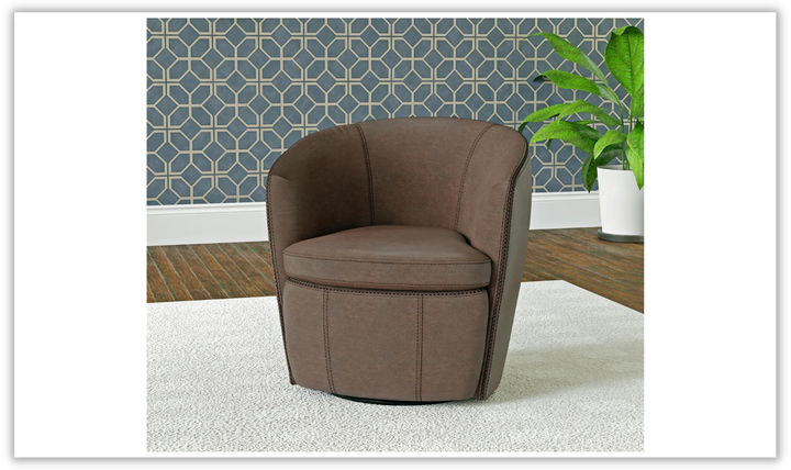 Barolo Leather Swivel Club Chair