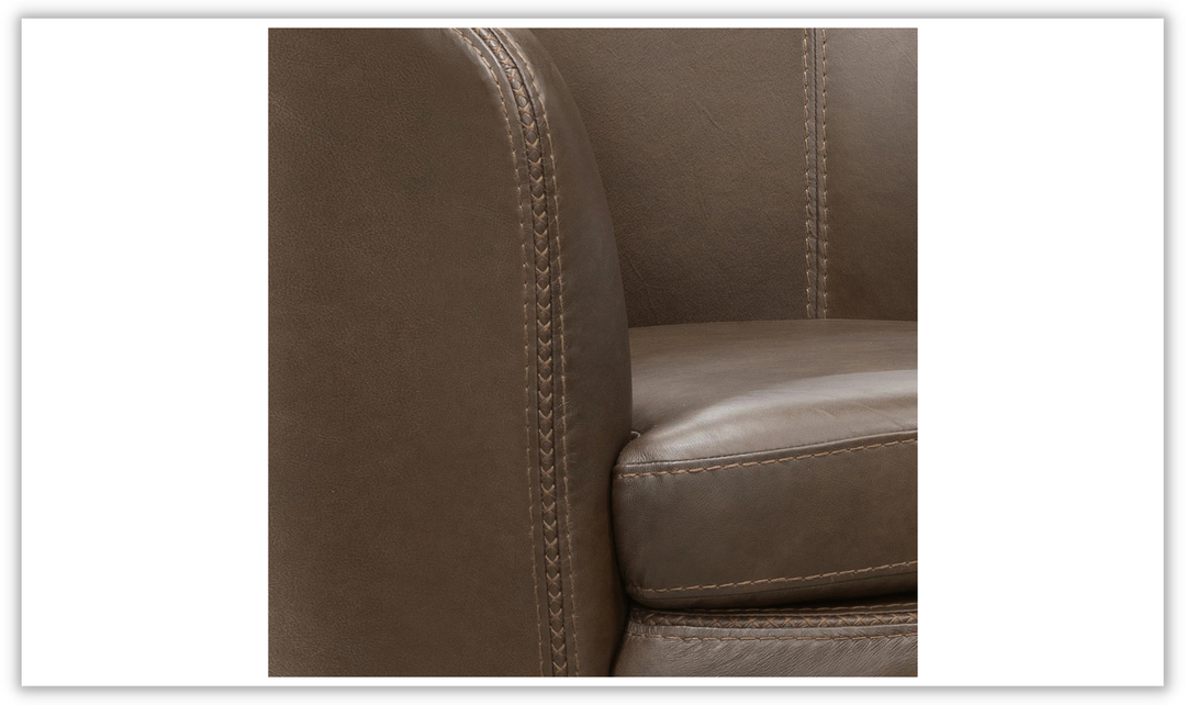 Barolo Leather Swivel Club Chair