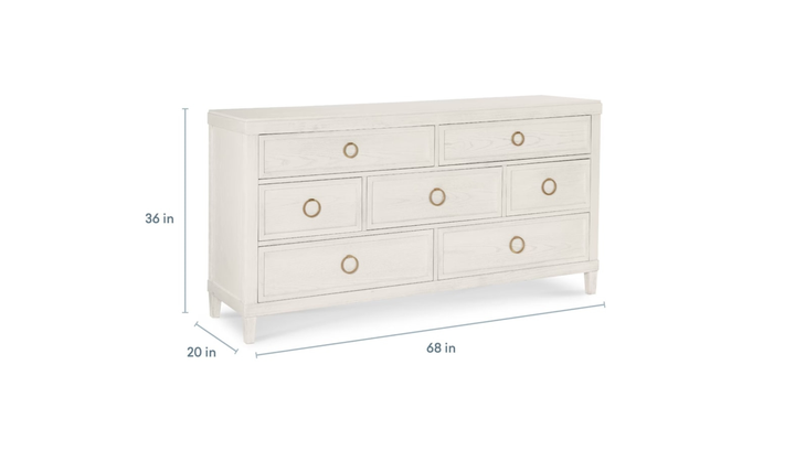 Bassett Ventura Transitional Dresser with Cedar-Lined Drawer Dresser-jennifer furniture