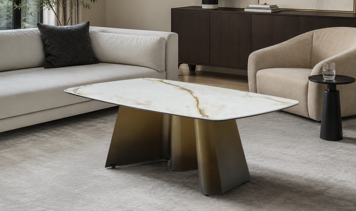 J & M Furniture Bastione Marble Contemporary Coffee Table - Jennifer Furniture