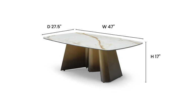 J & M Furniture Bastione Marble Contemporary Coffee Table - Jennifer Furniture