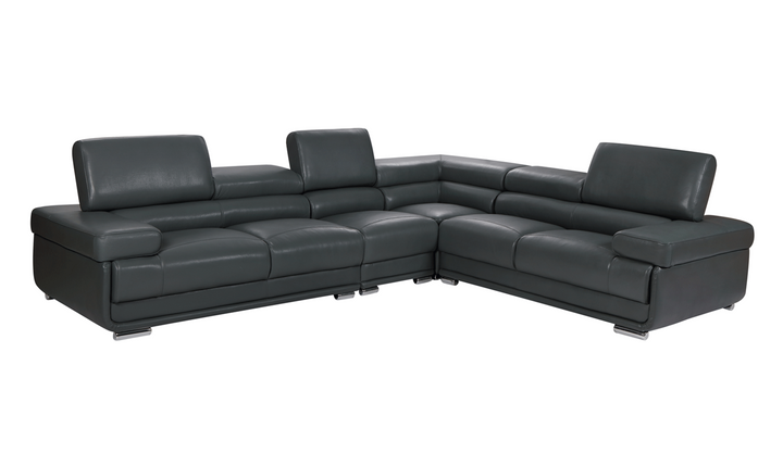 Baxton L-Shaped Leather Sectional Sofa