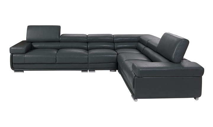 Baxton L-Shaped Leather Sectional Sofa