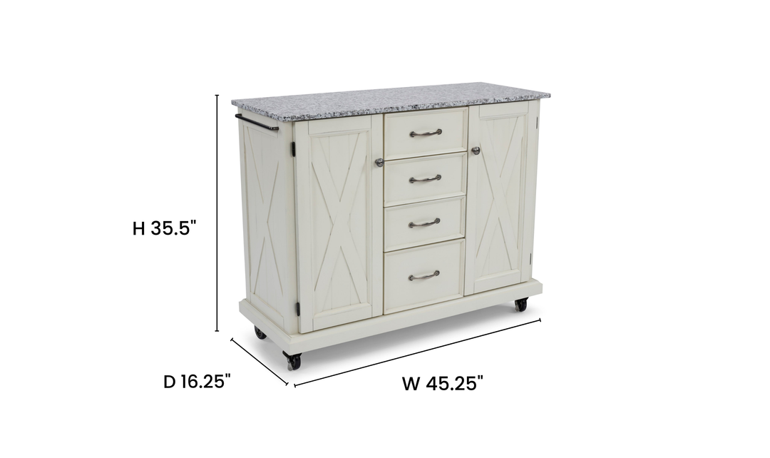 Bay Lodge Kitchen Cart 18 by homestyles - Jennifer Furniture
