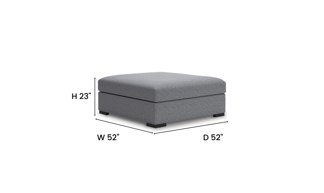 Modern Heritage Bealton Oversized Accent Ottoman - Jennifer Furniture
