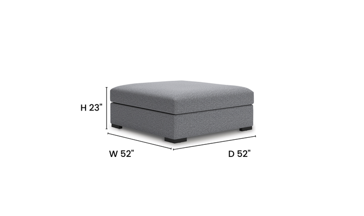 Modern Heritage Bealton Oversized Accent Ottoman - Jennifer Furniture