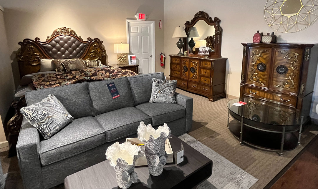 Bed, armoire, nightstand, dresser-Jennifer Furniture