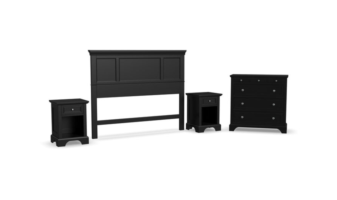 Bedford Queen Headboard, Two Nightstands and Chest by homestyles-jennifer furniture