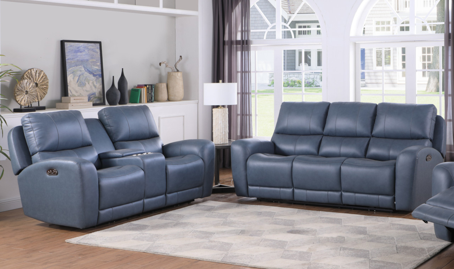 Bel Air 3- Seater Leather Power Reclining Sofa With USB Port