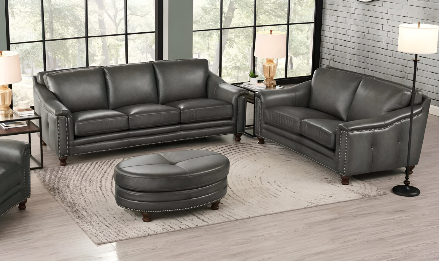 Belfast Leather Living Room Set-Jennifer Furniture