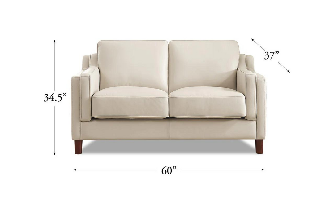 Bella Leather 2-Seater Loveseat-Jennifer Furniture