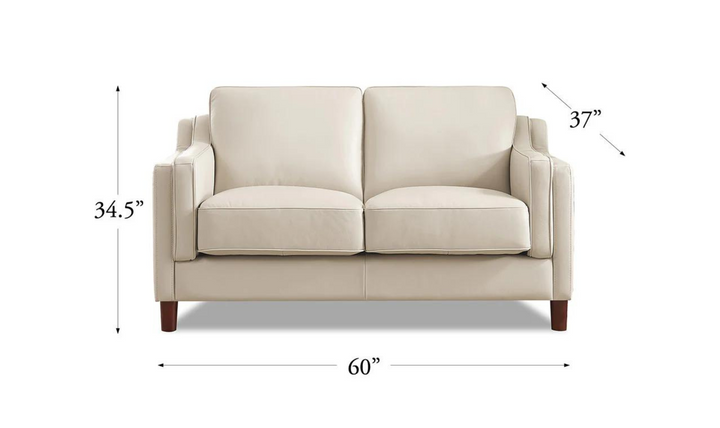 Bella Leather 2-Seater Loveseat-Jennifer Furniture