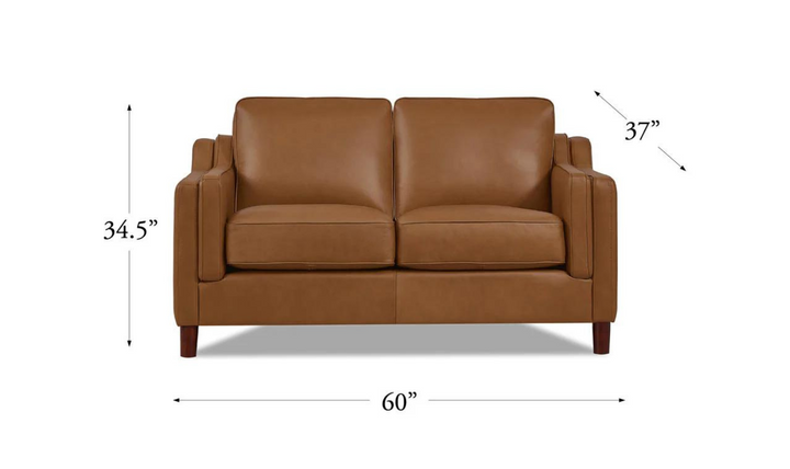 Bella Leather 2-Seater Loveseat-Jennifer Furniture