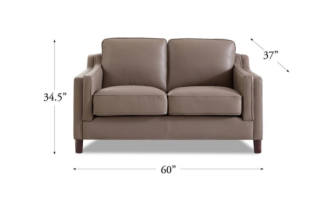 Bella Leather 2-Seater Loveseat-Jennifer Furniture