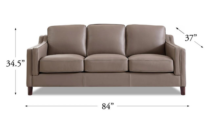 Bella Leather 3-Seater Sofa-Jennifer Furniture