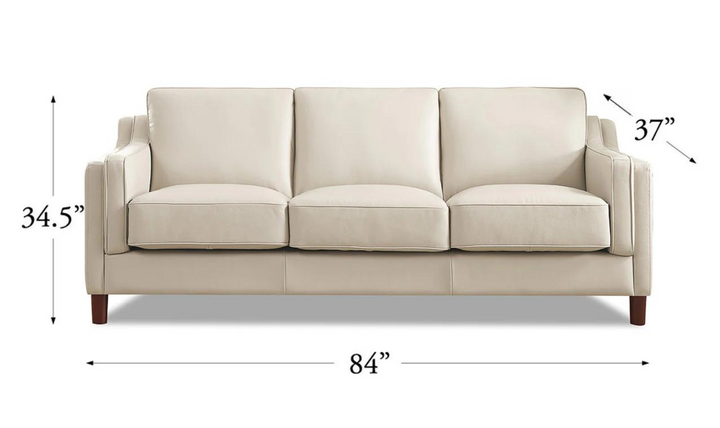 Bella Leather 3-Seater Sofa-Jennifer Furniture