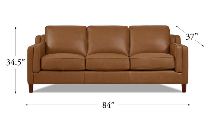 Bella Leather 3-Seater Sofa-Jennifer Furniture