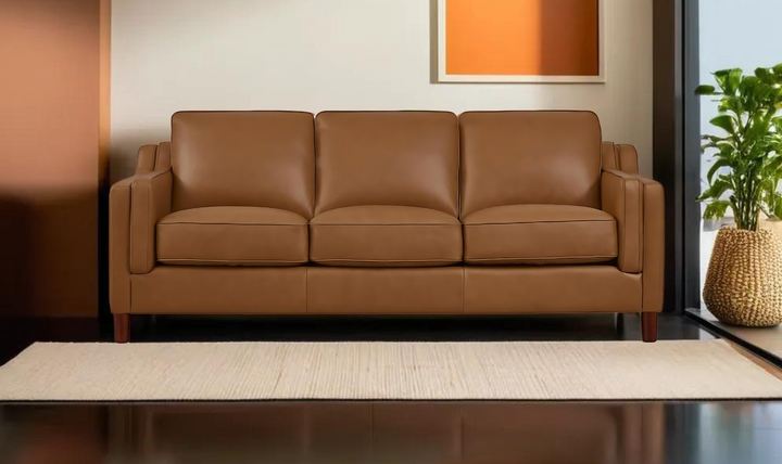 Bella Leather 3-Seater Sofa-Jennifer Furniture