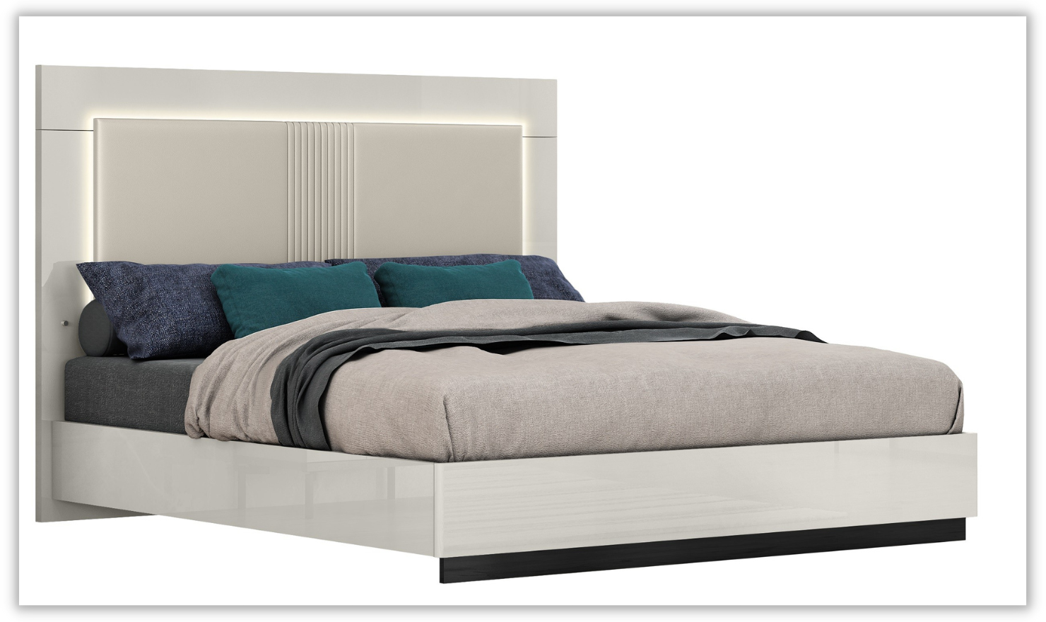 Bella Premium White Wooden Bedroom Set with Storage