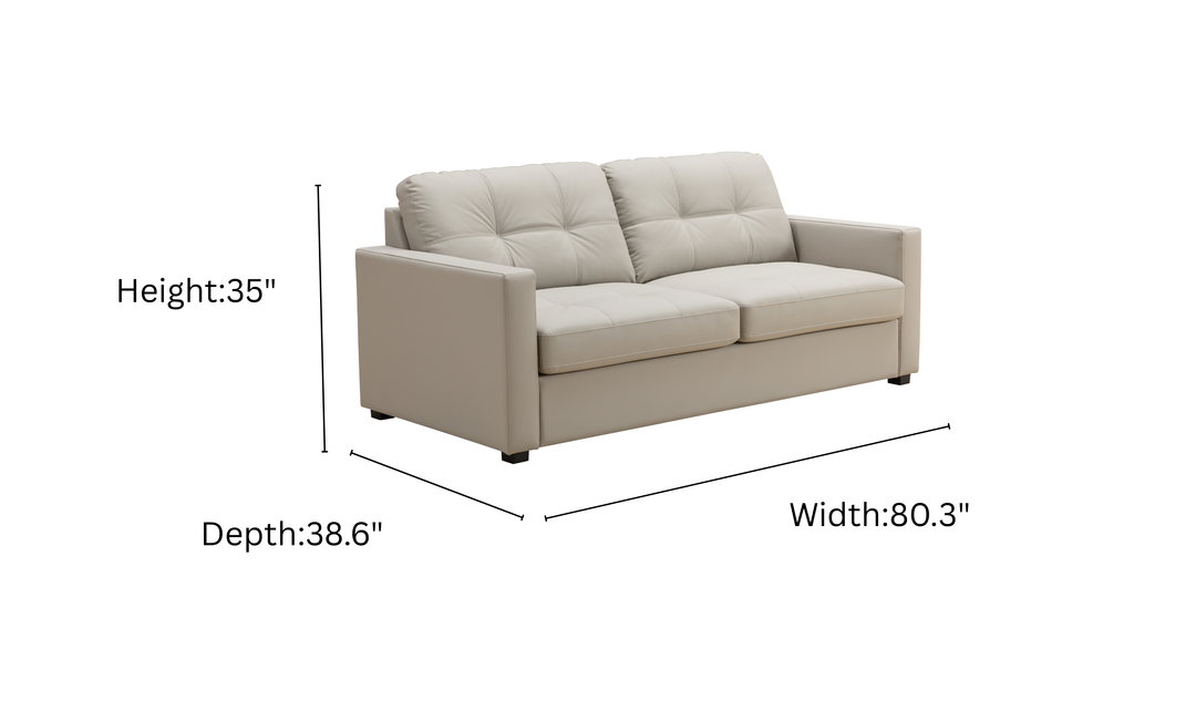 Bellini Queen Leather Sleeper Sofa