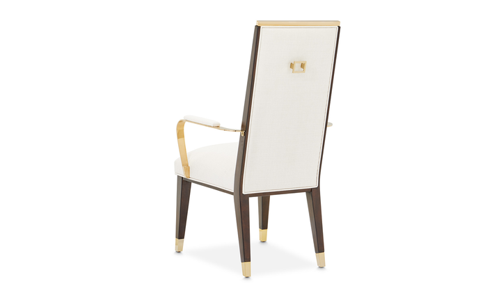 AICO Belmont Place Polyester Blend Solid Back Dining Arm Chair (Set of 2)