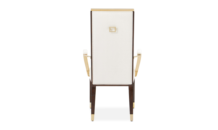 AICO Belmont Place Polyester Blend Solid Back Dining Arm Chair (Set of 2)