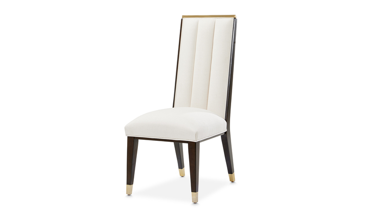 AICO Belmont Place Polyester Blend Solid Back Dining Side Chair (Set of 2)