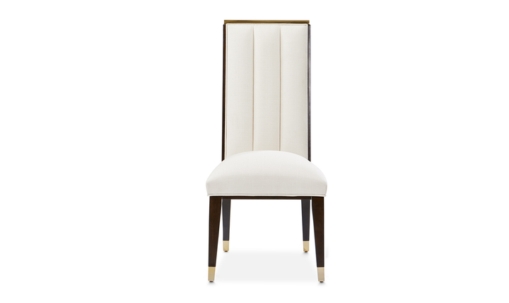 AICO Belmont Place Polyester Blend Solid Back Dining Side Chair (Set of 2)