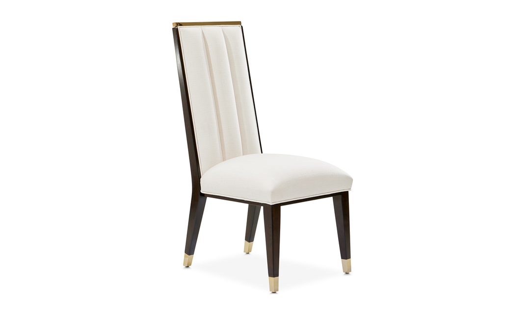 AICO Belmont Place Polyester Blend Solid Back Dining Side Chair (Set of 2)