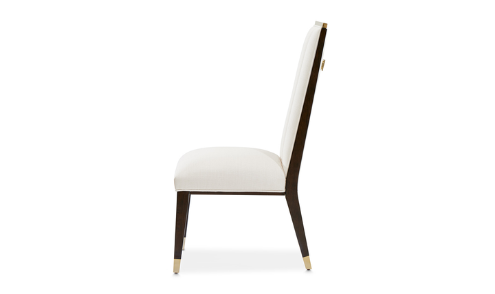 AICO Belmont Place Polyester Blend Solid Back Dining Side Chair (Set of 2)