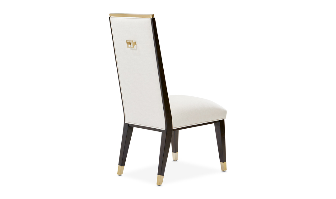 AICO Belmont Place Polyester Blend Solid Back Dining Side Chair (Set of 2)