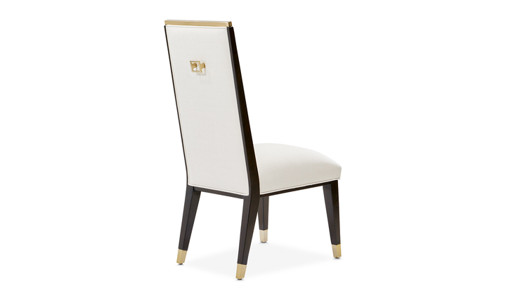 AICO Belmont Place Polyester Blend Solid Back Dining Side Chair (Set of 2)