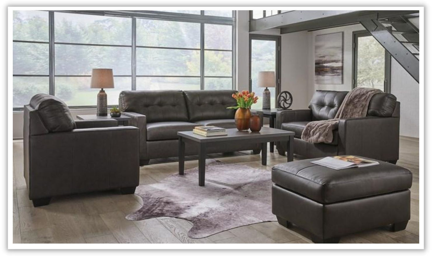 Belziani Leather Living Room Set