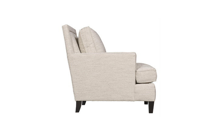 Bernhardt Addison Fabric Spring Down Cushion Chair with Mocha Finish