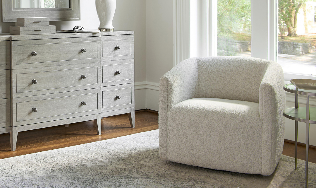 Bernhardt Aline Fabric Swivel Chair-Jennifer