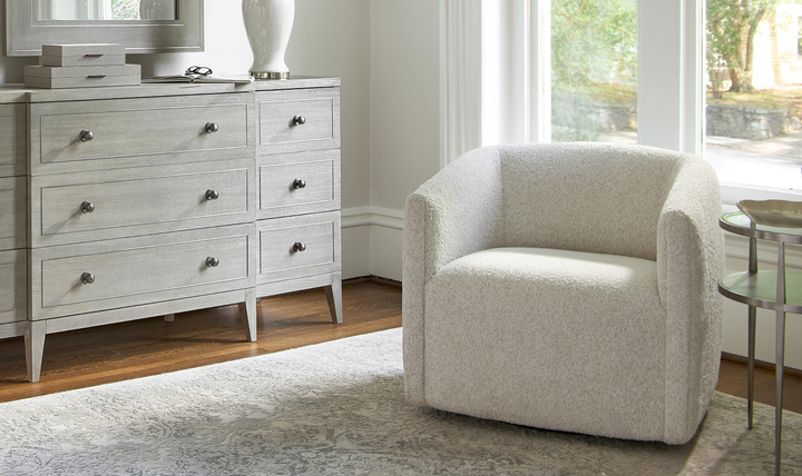 Bernhardt Aline Fabric Swivel Chair-Jennifer