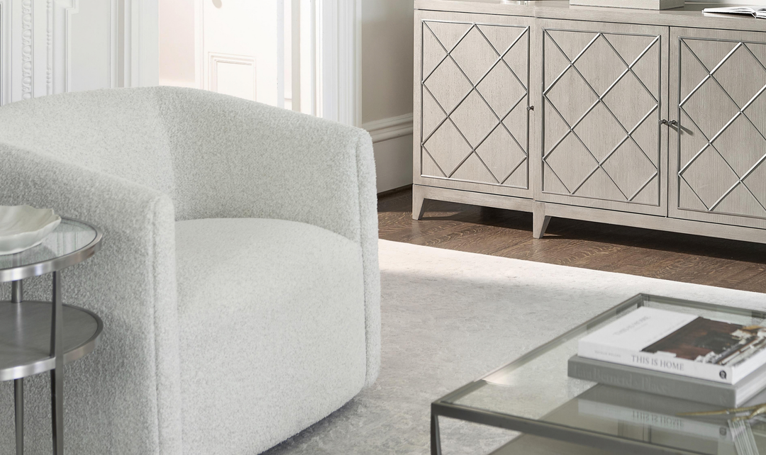 Bernhardt Aline Fabric Swivel Chair-Jennifer