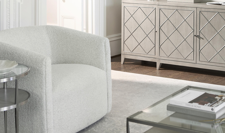 Bernhardt Aline Fabric Swivel Chair-Jennifer