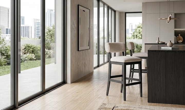 Bernhardt Amos Wooden Bar Stool-Jennifer Furniture