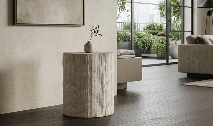 Bernhardt Antibes Cylindrical Drum Accent Table- Jennifer Furniture