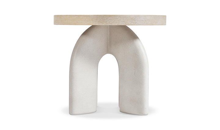 Bernhardt Antibes Round Side Table with Arched Concrete Base-Jennifer