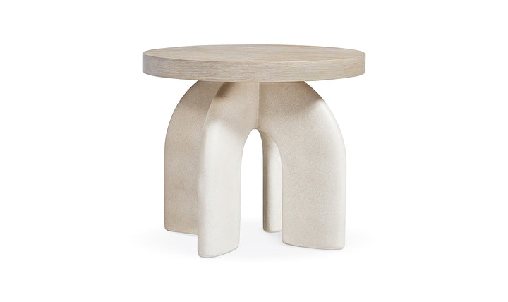 Bernhardt Antibes Round Side Table with Arched Concrete Base-Jennifer