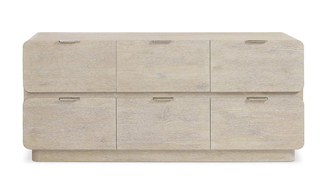Bernhardt Antibes Six-Drawer Wooden Dresser with Rustic Oak Finish-Jennifer Furniture