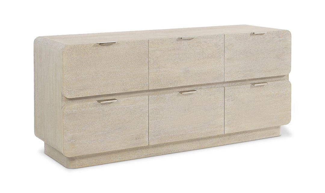Bernhardt Antibes Six-Drawer Wooden Dresser with Rustic Oak Finish-Jennifer Furniture