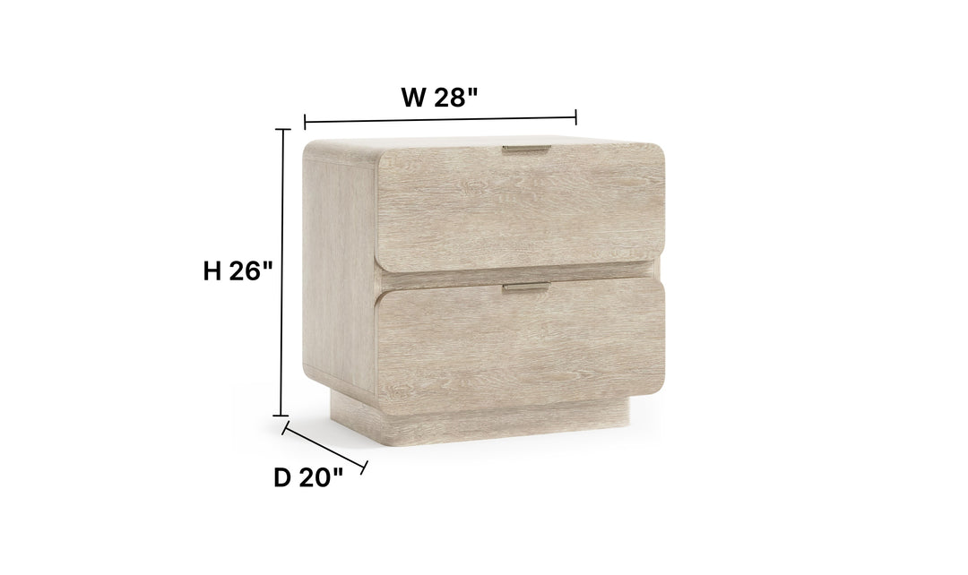 Bernhardt Antibes Wooden Nightstand With Two Drawers-Jennifer Furniture